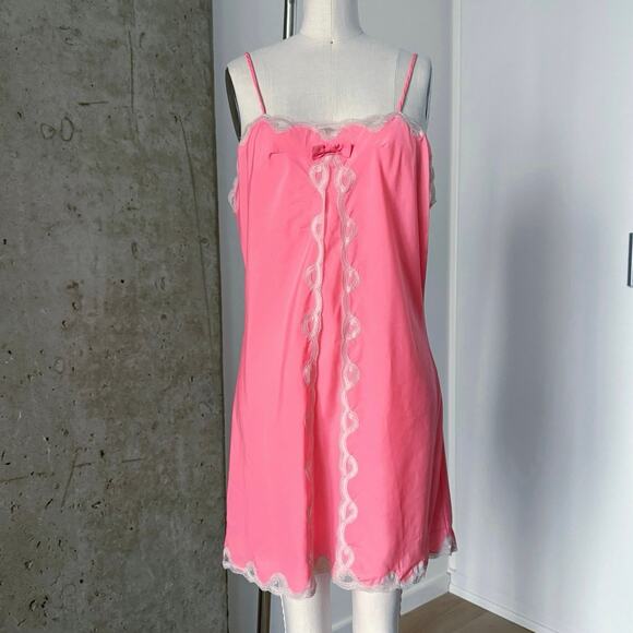 Vintage Christian Dior Lace Pink Slip S/M - Picture 1 of 7